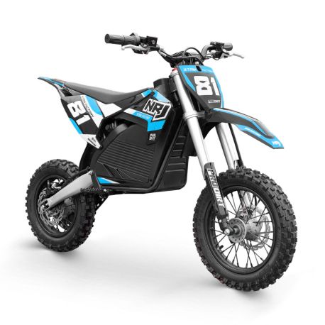 Dirt Bike électrique NRJ 1000W 10"/12" - Bleu