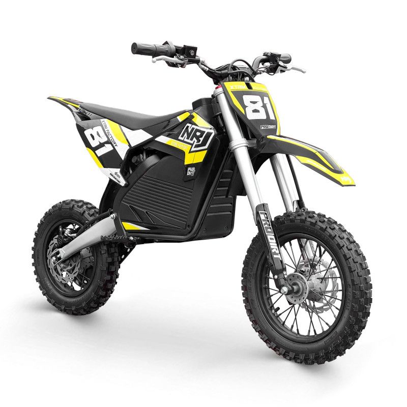 Dirt Bike électrique - NRJ 1000W - 10"/12" - Jaune