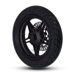 Ruota anteriore completa Supermotard - 12" - (Asse Ø15mm)