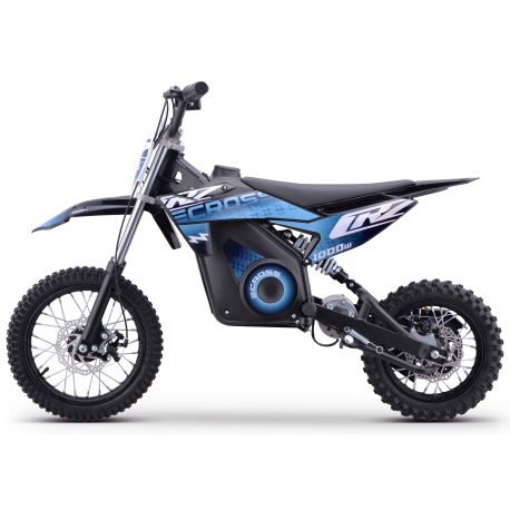 Pit Bike électrique - CRZ 1000W 36V - E-Cross 10"/12" - Bleu