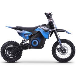 Pit Bike électrique - CRZ 1800W 48V - E-Cross 12"/14" - Bleu