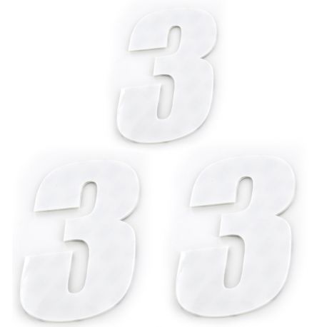 Numero de Plaque CRZ Blanc 12 cm (vendu par 3)