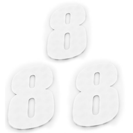 Numero de Plaque CRZ Blanc 12 cm (vendu par 3)