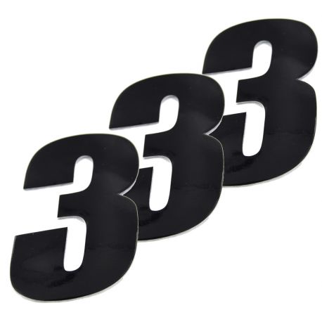 Numero de Plaque CRZ Noir 12 cm (vendu par 3)