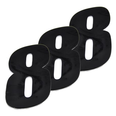 Numero de Plaque CRZ Noir 12 cm (vendu par 3)