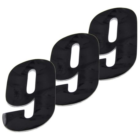 Numero de Plaque CRZ Noir 12 cm (vendu par 3)